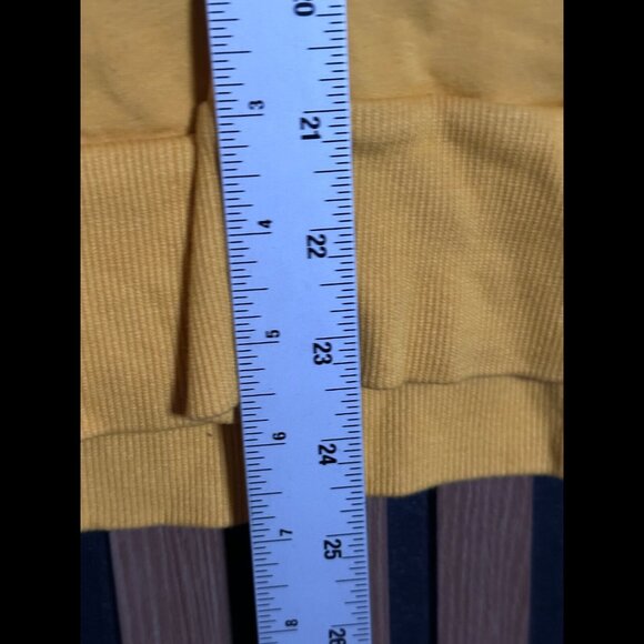 Monrow Sweater Large Womens Orange Fleece Pullover Crewneck Hoodie Stretch - Picture 5 of 8